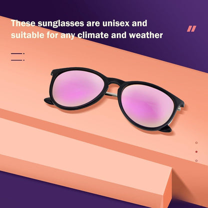 Damen Sonnenbrille Polarisiert Retro Rund UV400 Cateye