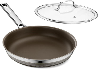 Antihaft Bratpfanne 24cm mit Deckel Induktionstitanbeschichtung