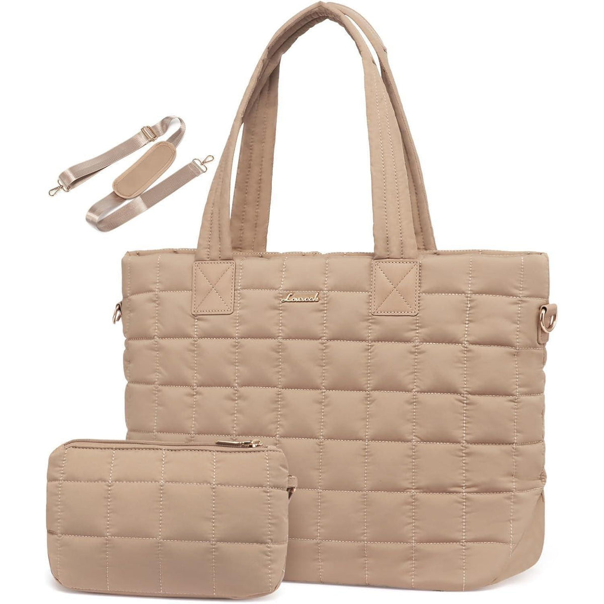 Laptoptasche Damen 15,6 Zoll Khaki Arbeitstasche Groß