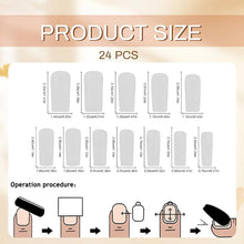 24 Stück Grüne Französische Rhinestone Falsche Nägel Set 3D