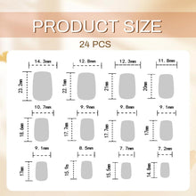 24er Set Schwarze Glänzende Press on Nägel für Damen Und