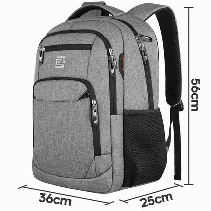 20 Zoll Laptop Rucksack Grau – Schulrucksack für Teenager & Herren