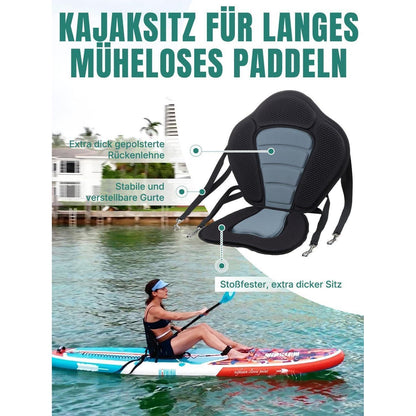 Aufblasbares Stand Up Paddle Board für 2 Personen mit Sitz