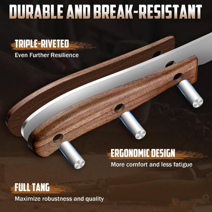 Steakmesser Set 4-teilig mit Holzgriff & Geschenkbox