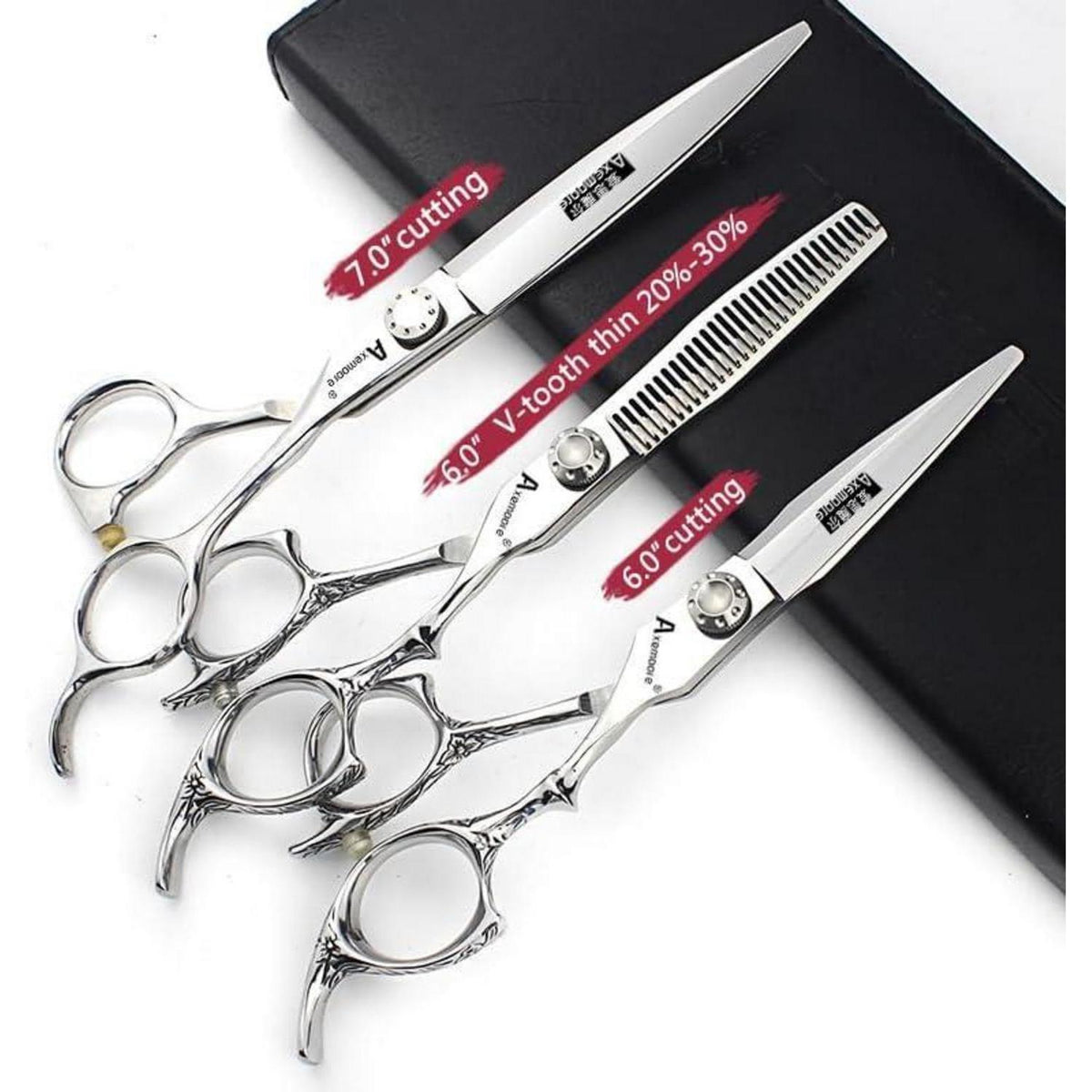 Professionelle Haarschere 6/7 Zoll – Friseurschere Set 3-teilig