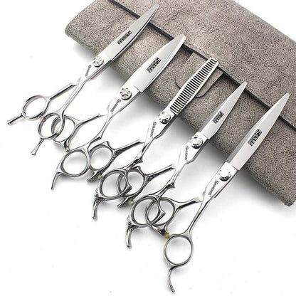 Professionelle Haarschere 5tlg. Set – Friseurschere & Ausdünnschere
