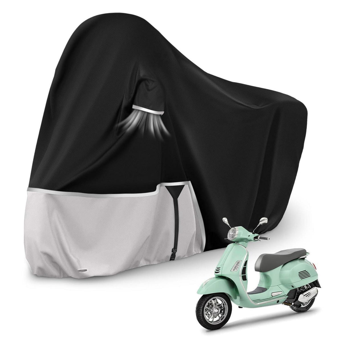 Motorradabdeckung wasserdicht Piaggio Vespa GTV GTS GT – Ohne Kofferraum