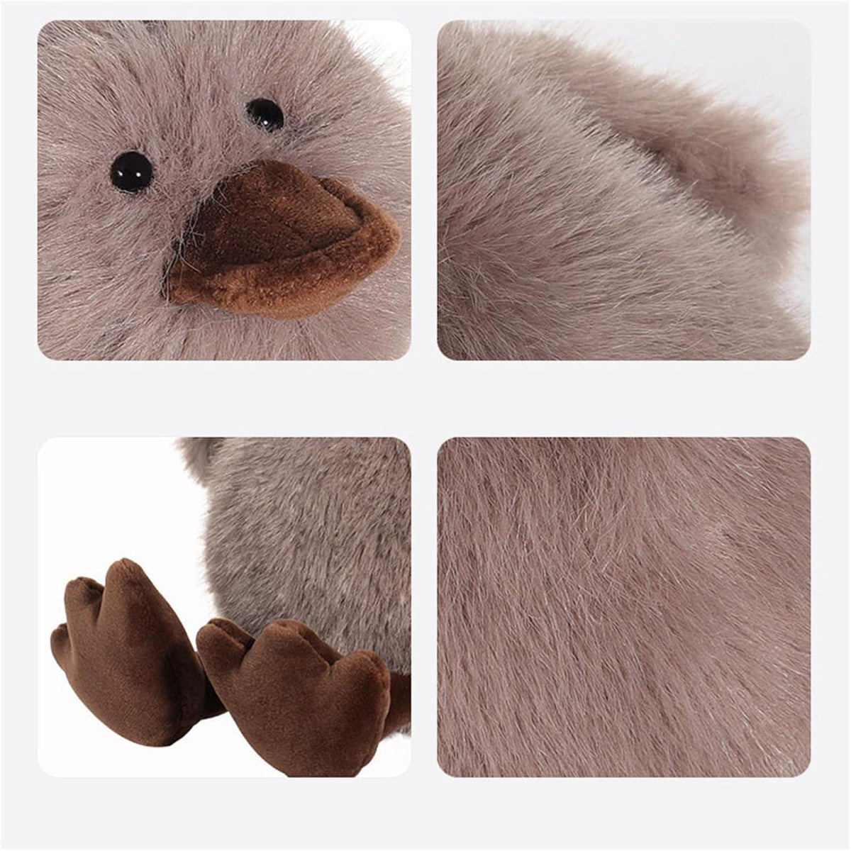 Große Gänse Plüschtier - Kuscheliges Stofftier 30cm Weiß