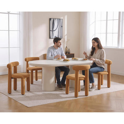 Gelbe Küchenstühle 2er Set Kunstfell Esszimmerstühle