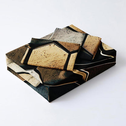 3D Bettwäsche Set Gelb Geometrisch 135x200cm