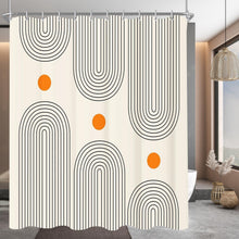 Duschvorhang 180x180cm Geometrische Kurve Antischimmel