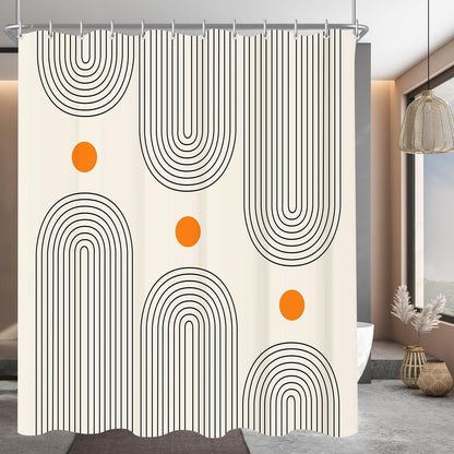 Duschvorhang Geometrische Kurve Antischimmel 180x180cm