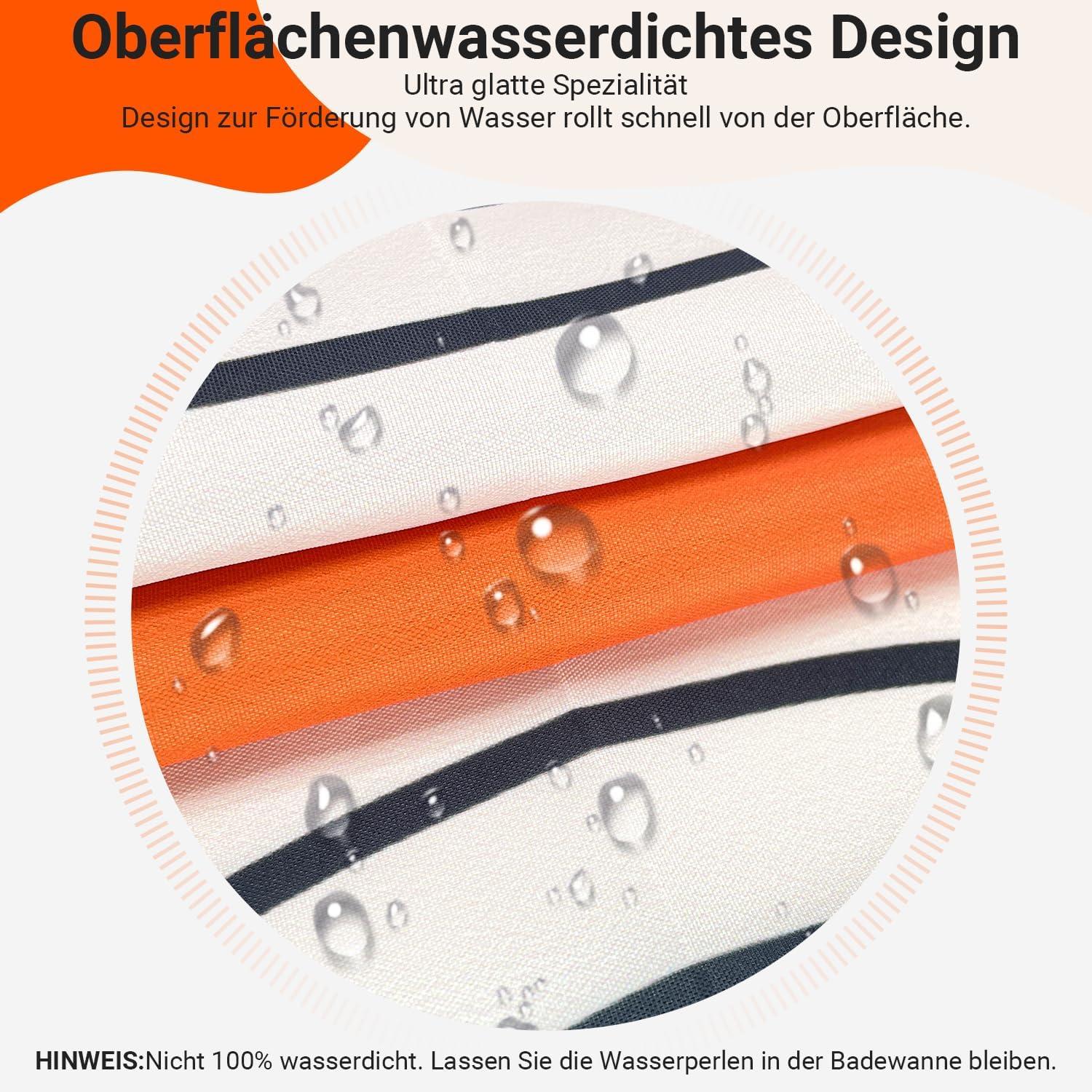 Duschvorhang 240x200cm Geometrische Kurve Antischimmel