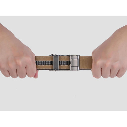 Automatik Gürtel Herren, 35mm Breit, Verstellbar 125cm in Lederoptik