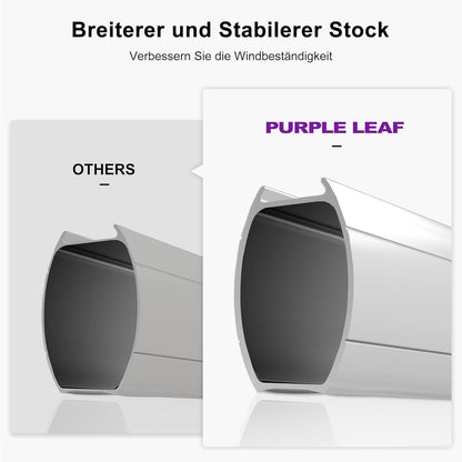 PURPLE LEAF Sonnenschirm 330 cm mit Schirmständer Ampelschirm UV50+ Beige