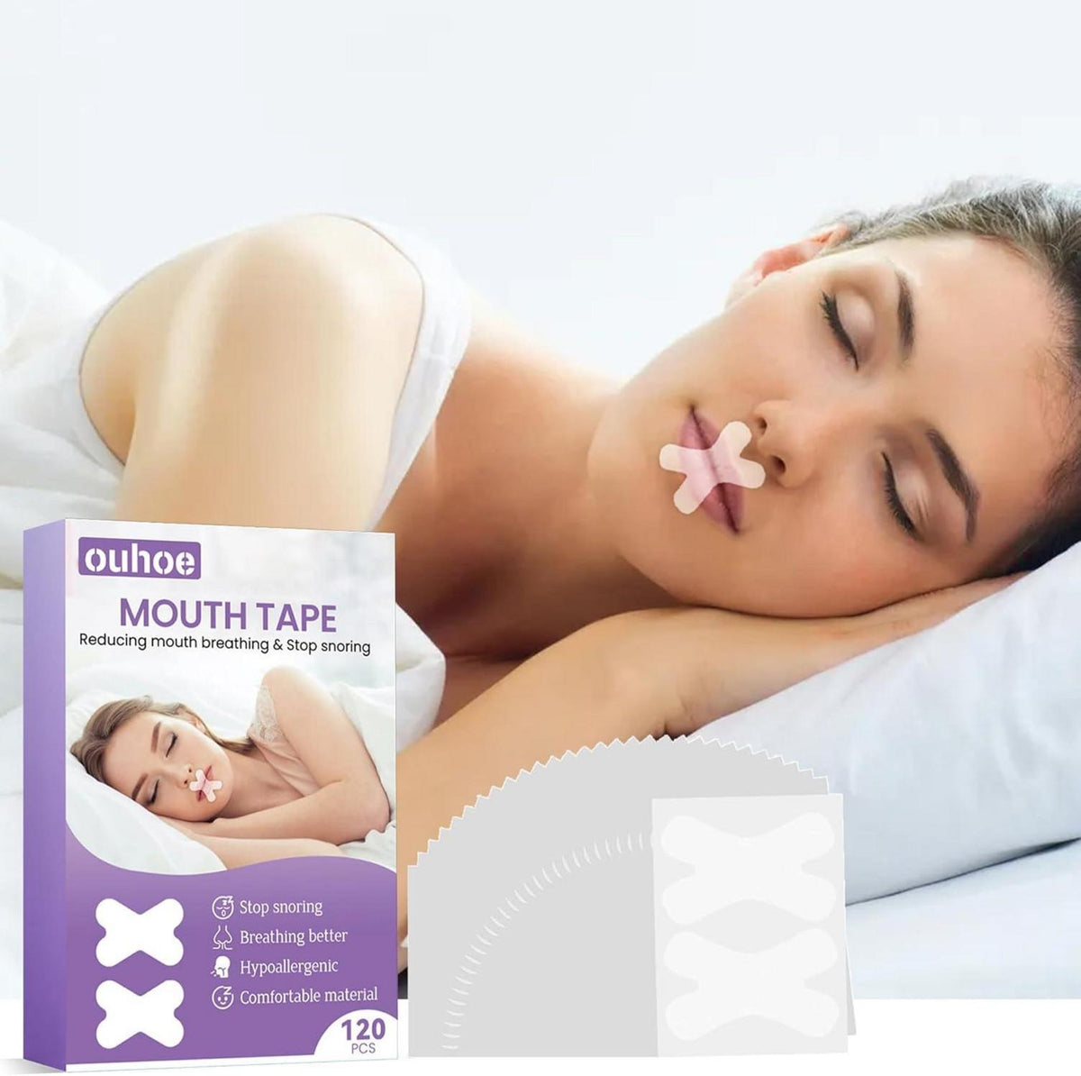 Mundpflaster 120 stück Anti-Schnarch Schlafpflaster, Nasal