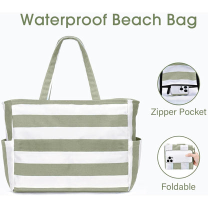 Strandtasche XXL Damen Umhängetasche Tote Bag wasserfest 40L