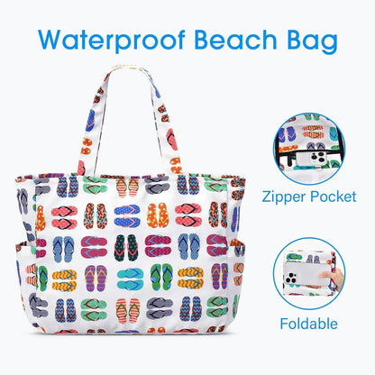 Strandtasche Groß Tote Bag Wasserdicht Faltbar Sporttasche