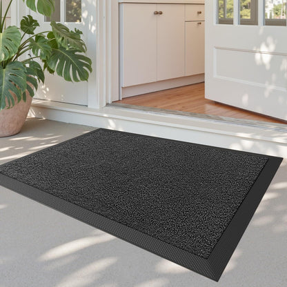 Fußmatte Outdoor rutschfest, Grau 50x80 cm – Schmutzfangmatte