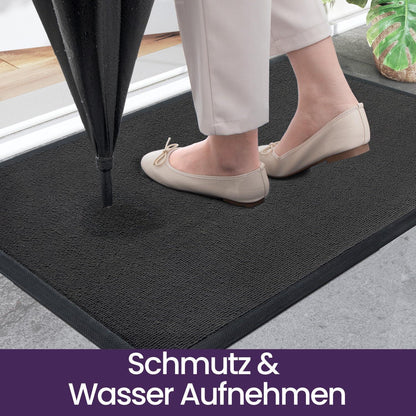 Fußmatte Outdoor rutschfest, Grau 50x80 cm – Schmutzfangmatte