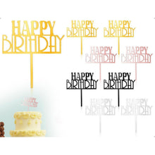 Acryl Tortendeko Geburtstag "Happy Birthday" 4 Farben Set