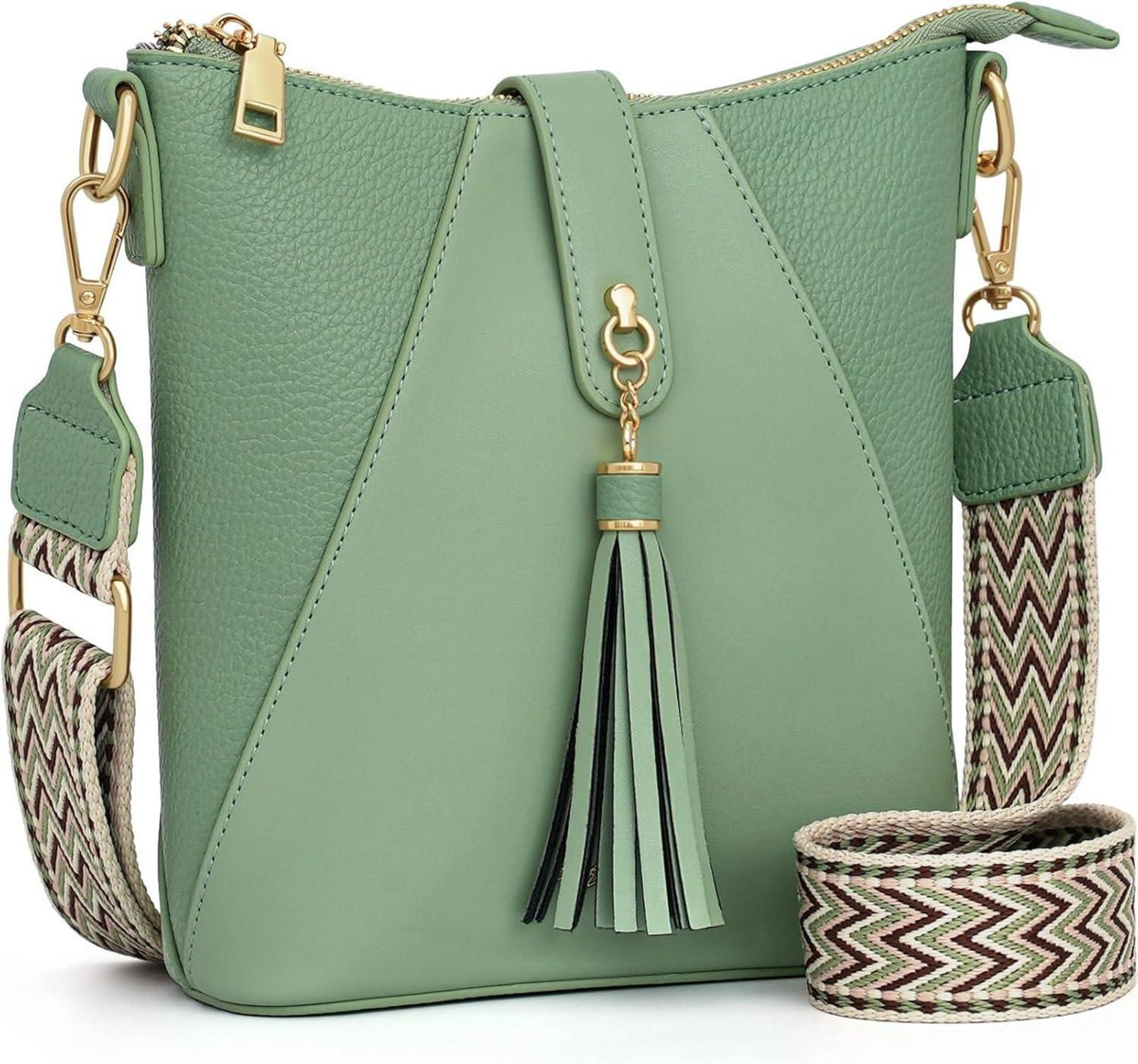 HILAEX Umhängetasche Damen - Kleine Handtasche Verstellbarer Gurt Leder Crossbody Tasche