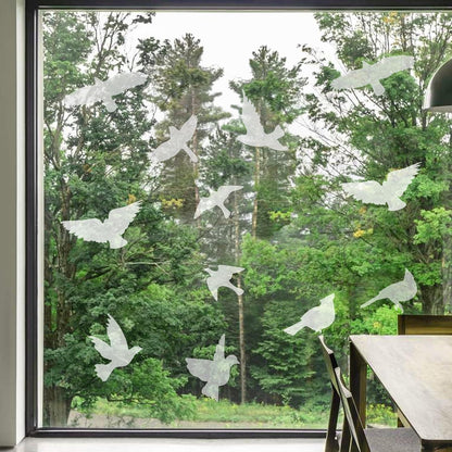 Vogelaufkleber Fenster – Anti-Kollisionsschutz, Wiederverwendbar