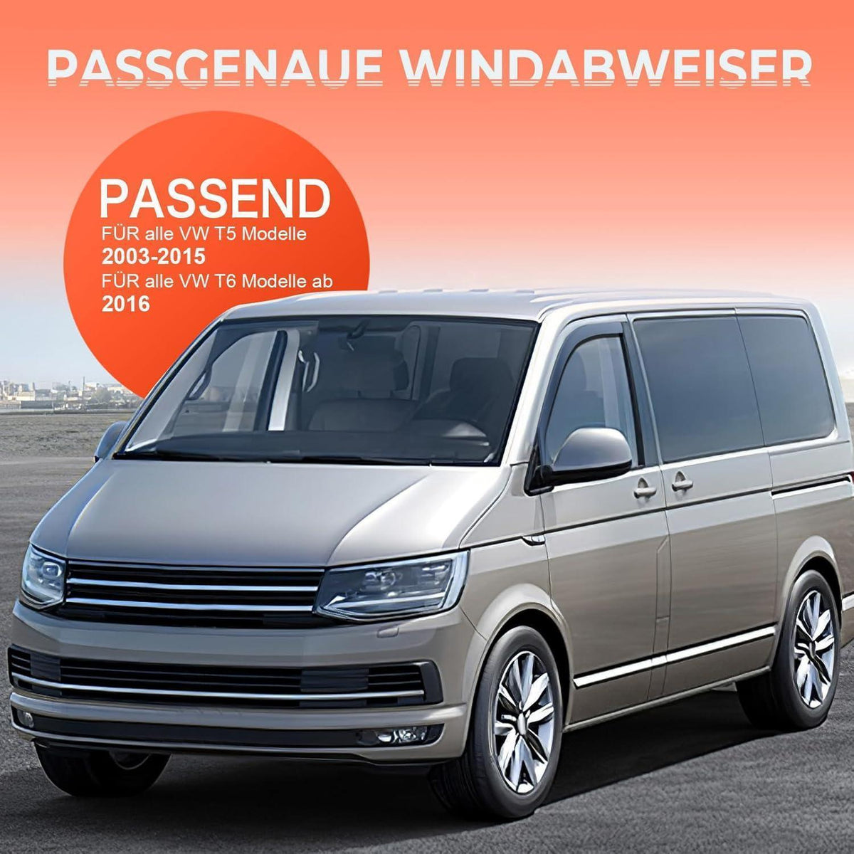 Windabweiser für VW T5 (2003-2015) & T6 (ab 2016)