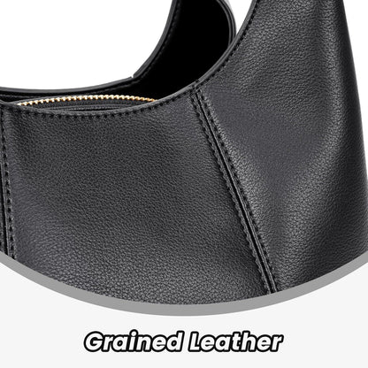 TIAASTAP Handtasche Damen Vintage Ledertasche Schultertasche Schwarz