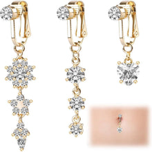 Moosono Fake Bauchnabelpiercing Kristallkugel Anhänger