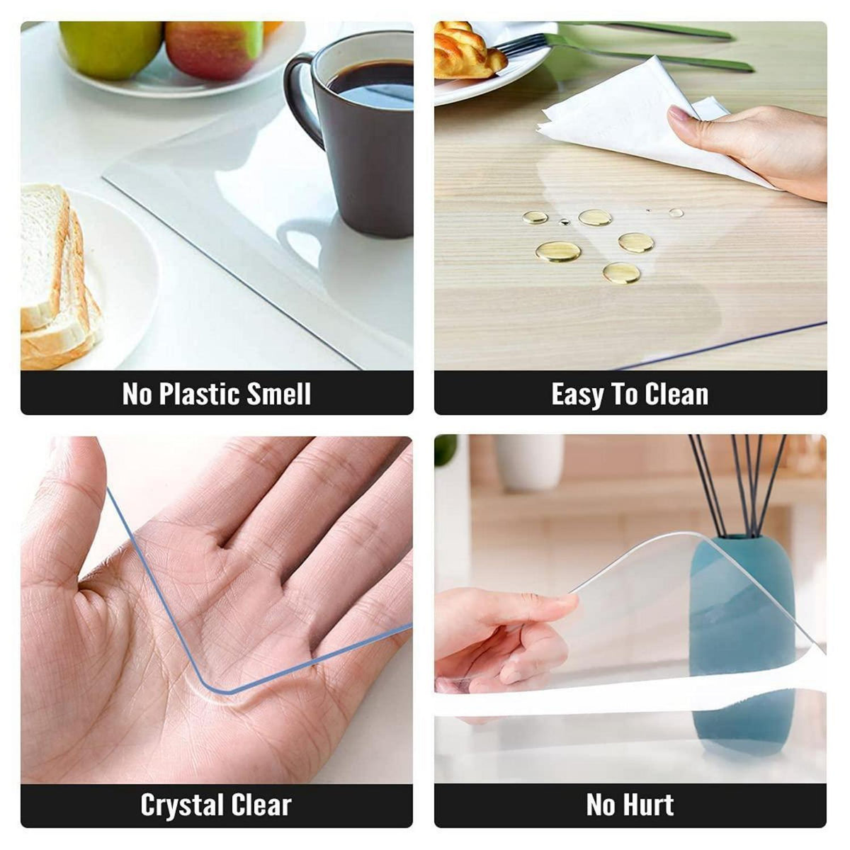 Transparenter Tischschutz 2mm – Wasserdichte Schreibtischunterlage