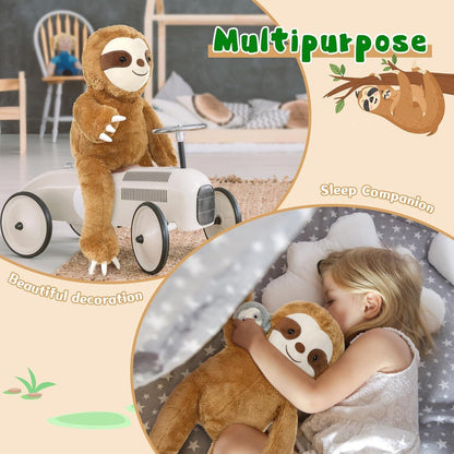 XXL Faultier Kuscheltier Set mit 4 Babys - 56cm Plüschtier
