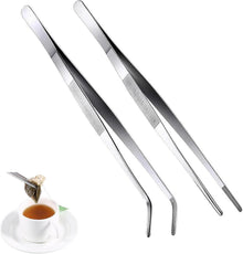 2er Set Edelstahl Pinzetten für Wasserhaustiere & Basteln, 25cm