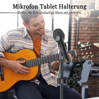 Tablet Halter für Laufband & Mikrofonständer – 360° Einstellbar