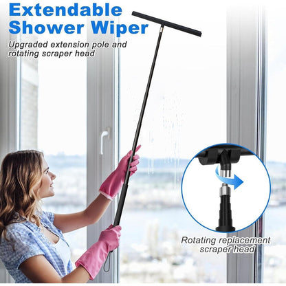 Duschabzieher Silikon Stiel 30-120cm Verstellbar Fenster