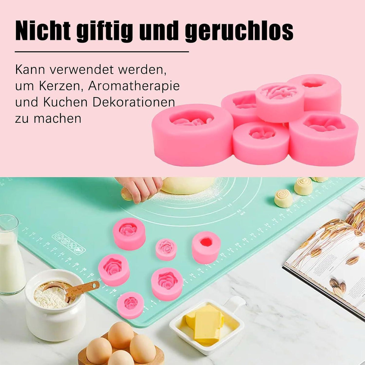 3D Silikonformen Blumen – Set für Kerzen, Schokolade & mehr