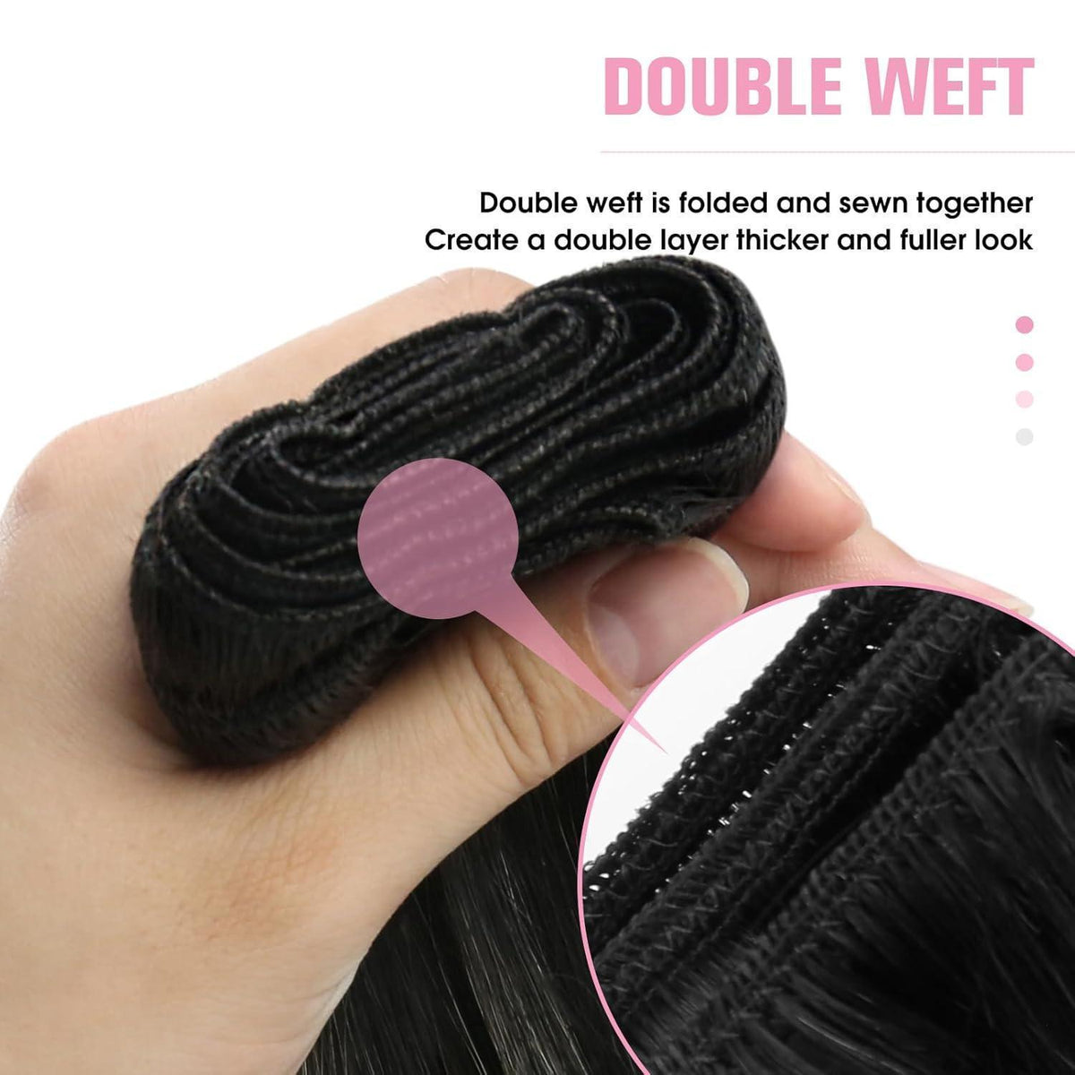 Echthaar Tressen Ombre Schwarz Silber 60cm - 100g