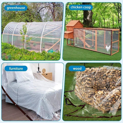 Transparente Abdeckplane 2.5x2m mit Ösen – Wasserdicht & Wetterfest