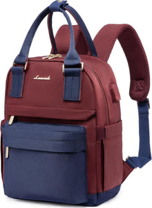 Mini Damenrucksack Wasserdicht USB-Anschluss Marineblau