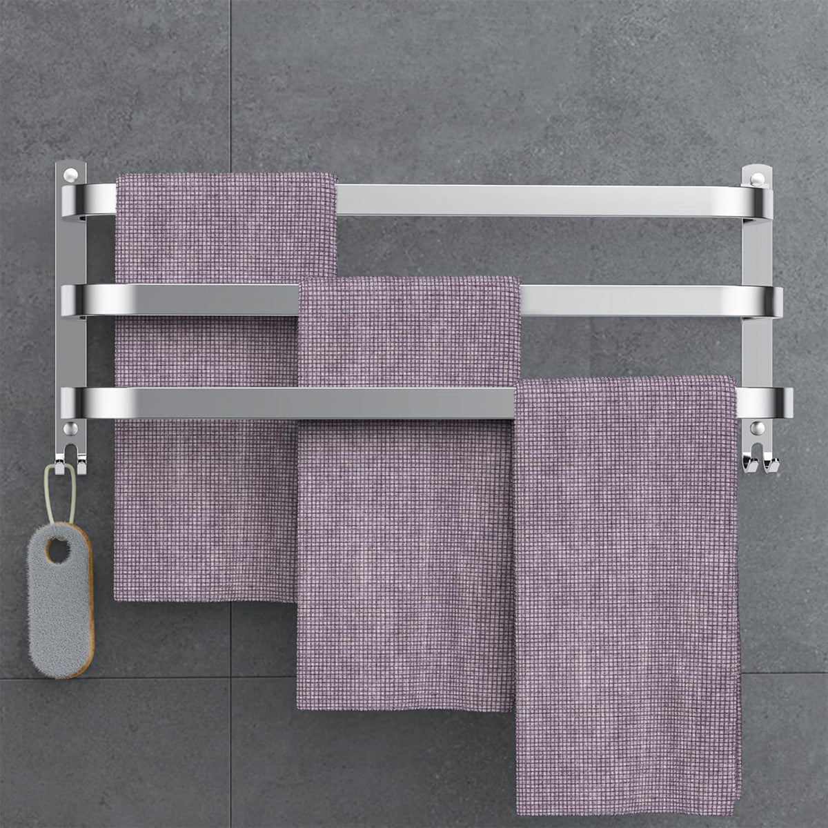 60cm Handtuchhalter Silber Ohne Bohren – Modernes Badezimmer Set