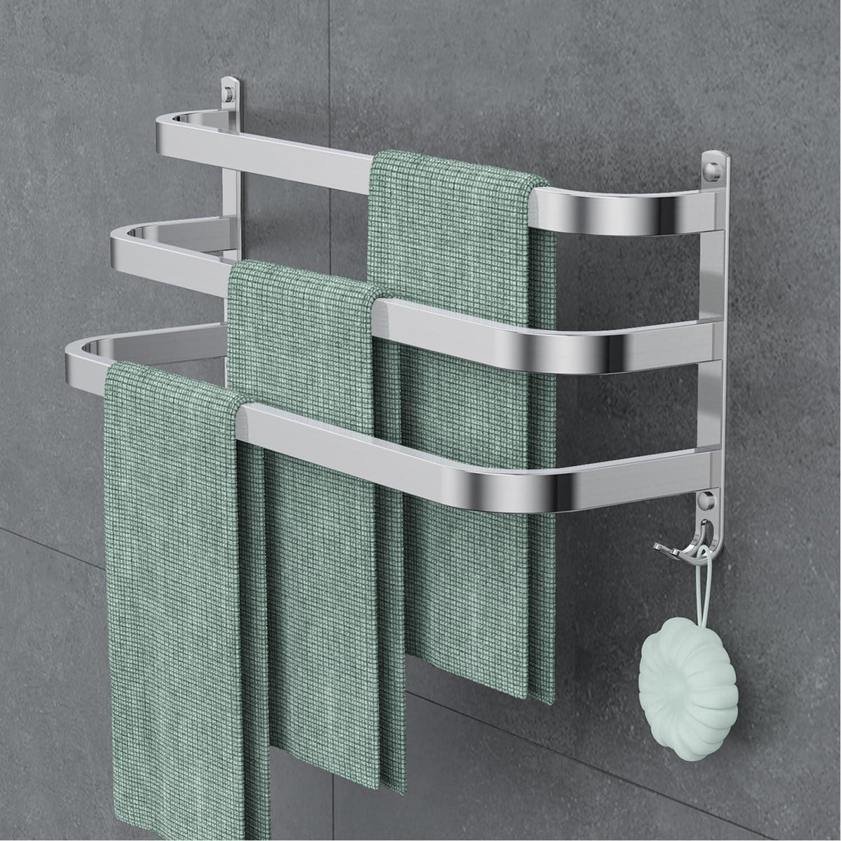 60cm Handtuchhalter Silber Ohne Bohren – Modernes Badezimmer Set