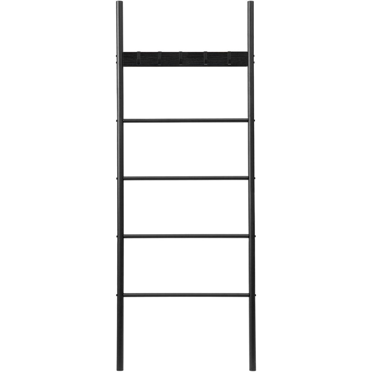 Handtuchleiter Schwarz – 5 Haken, 60x177cm – Bad & Flur