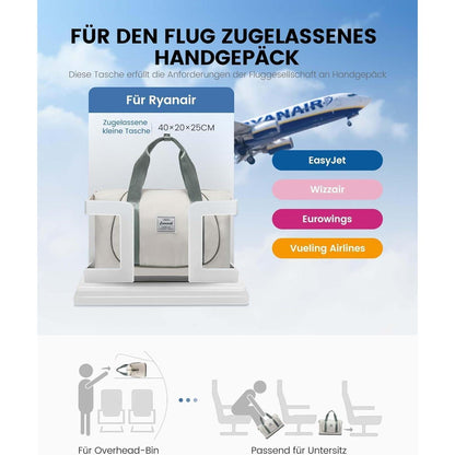 Ryanair Handgepäck 40x20x25 erweiterbar Faltbare Reisetasche