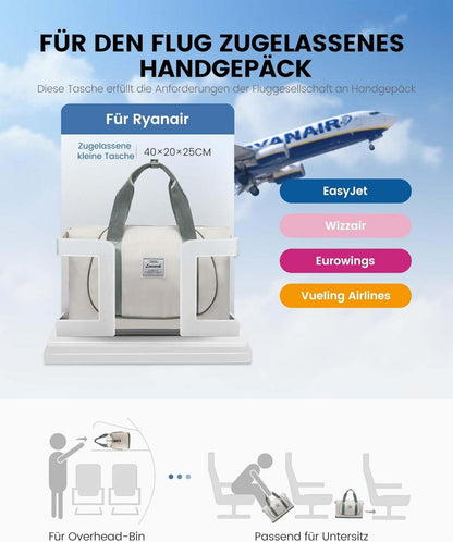 Ryanair Handgepäck Tasche für Flugzeug, Erweiterbar, 40x20x25, Weekender