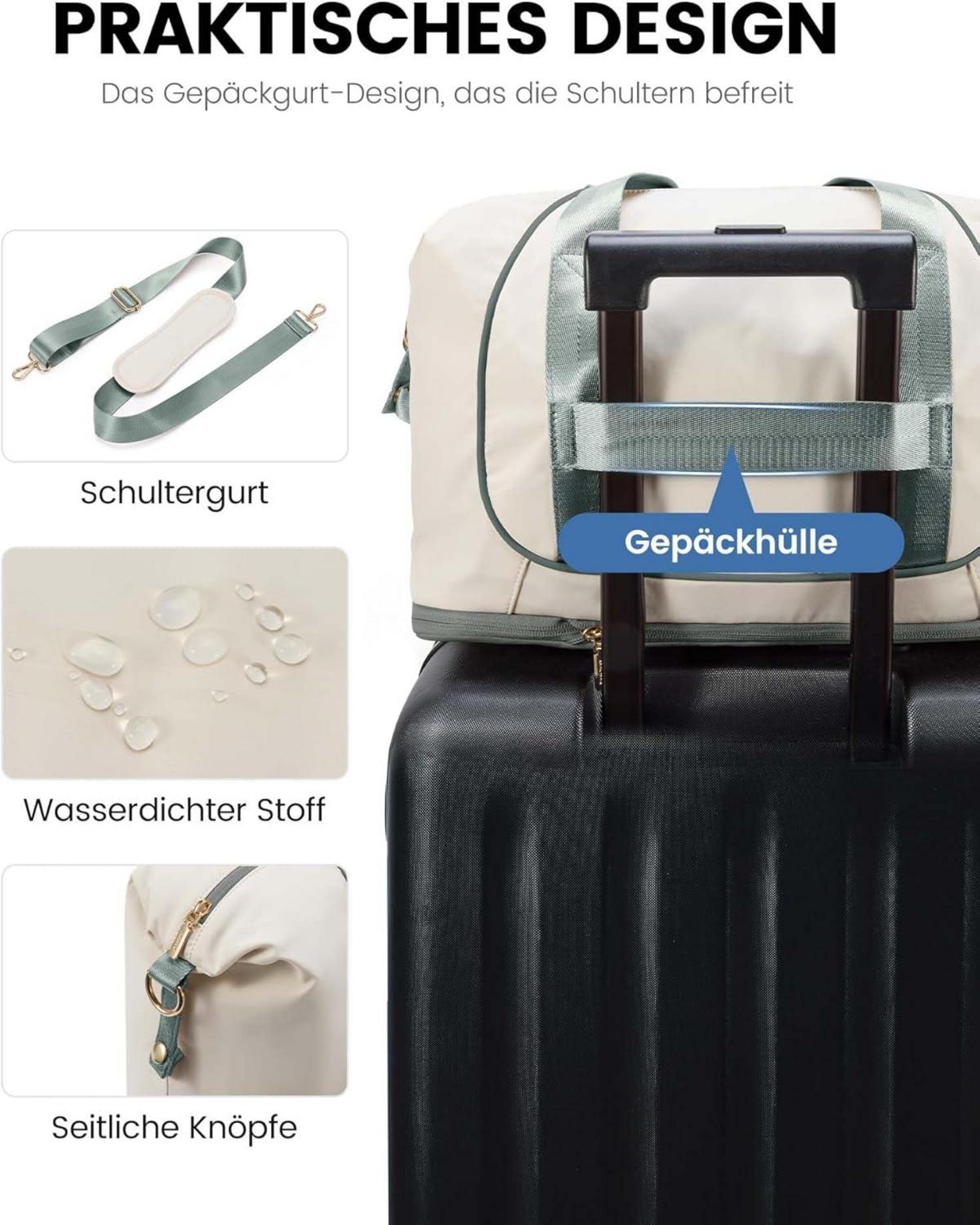 Handgepäck Ryanair 40x20x25 erweiterbar Reisetasche Flugzeug Case