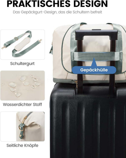 Handgepäck Ryanair 40x20x25 erweiterbar Reisetasche Flugzeug Case
