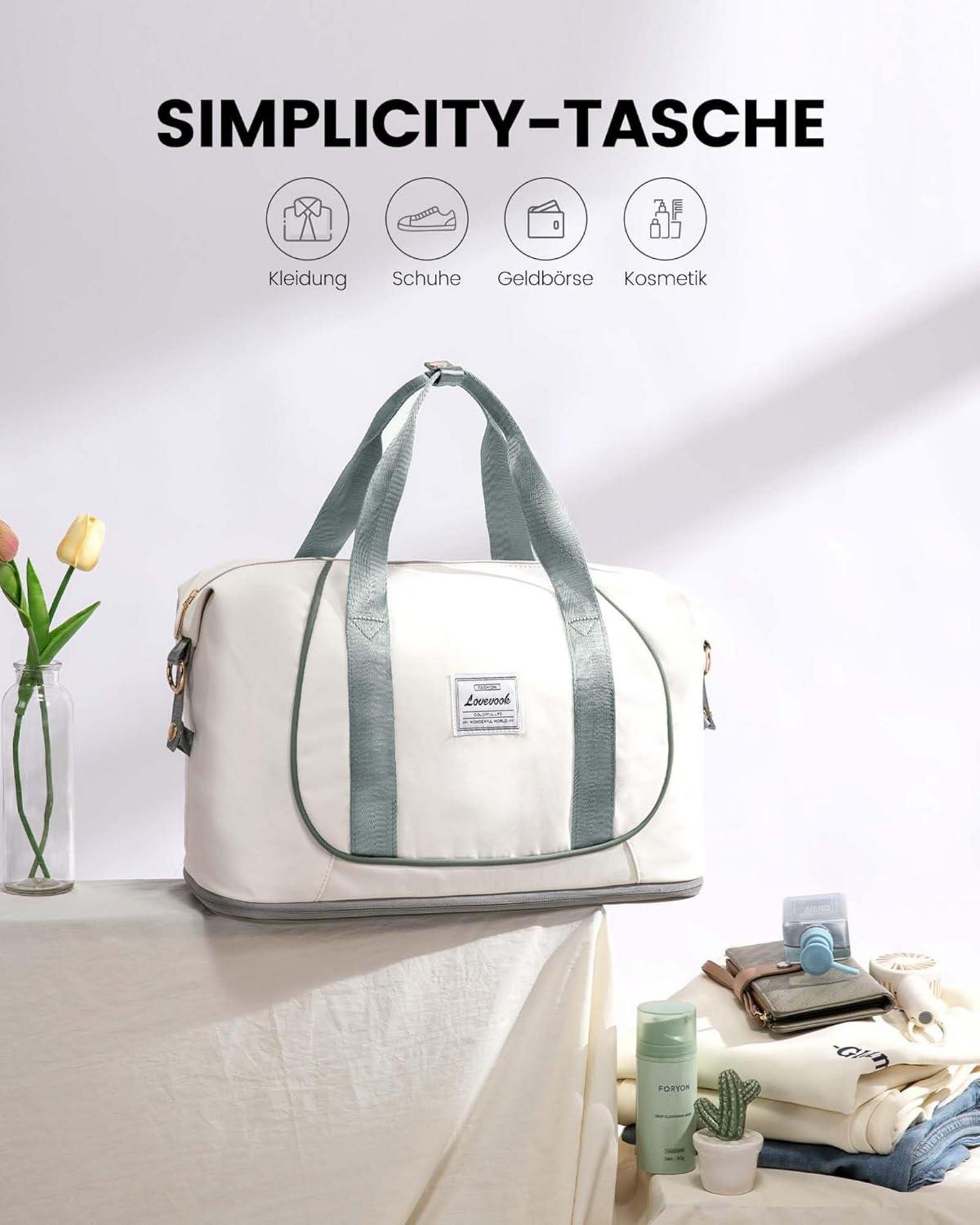Handgepäck 40x20x25 Erweiterbare Tasche Cabin Travel Bag Weekender Carry On