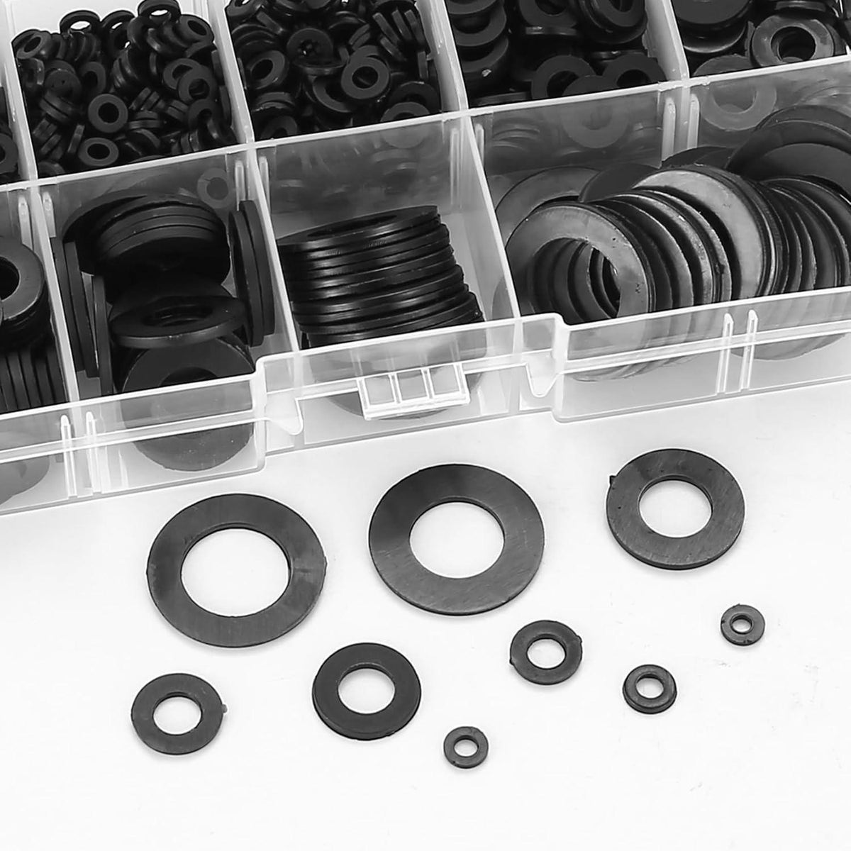 820 Nylon Unterlegscheiben Set Schwarz M2-M12 für Industrie & Haushalt