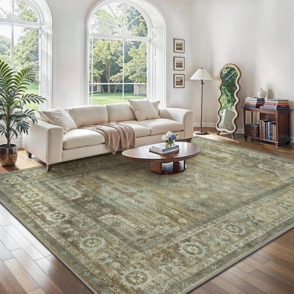 Vintage Teppich Wohnzimmer 160x230 cm – Kupferbraun