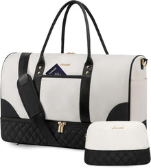Weekender Reisetasche mit Schuhfach und Nassfach, 2-teiliges Set in
